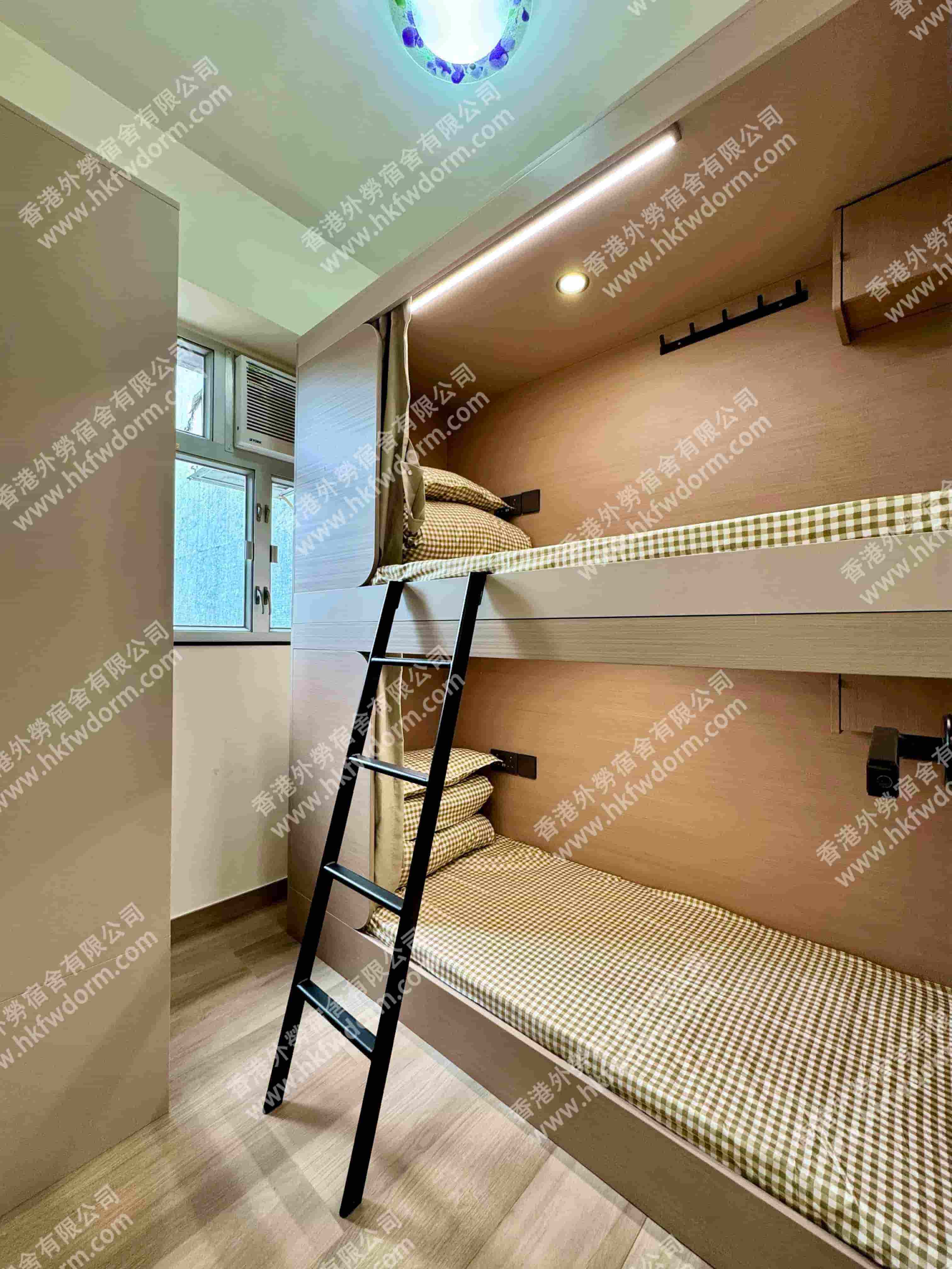 香港外勞宿舍日間房間環境,明亮舒適氛圍